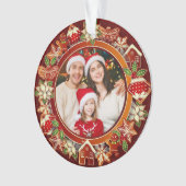 & Weihnachts-Gingerbread I Benutzerdefiniertes Wei Ornament (Vorderseite)