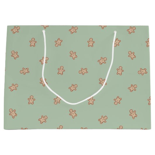 Weihnachts-Gingerbread-Junge Große Geschenktüte (Vorderseite)