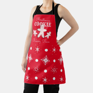 Weihnachts-Gingerbread-Keks Rosa Back-Team Rot Schürze