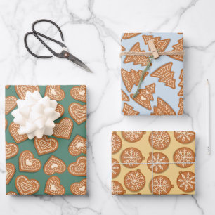 Weihnachts-Gingerbread-Kekse  Geschenkpapier Set