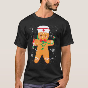 Weihnachts-Gingerbread-Krankenschwester-Cookie-Kos T-Shirt