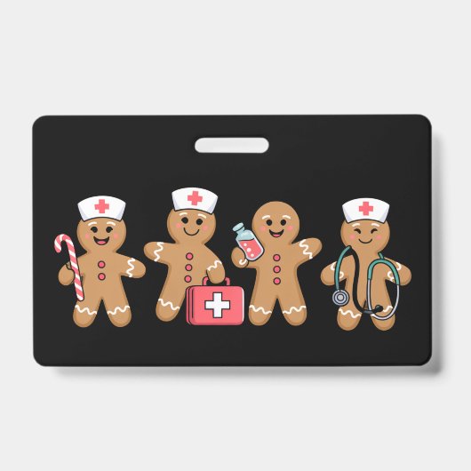 Weihnachts Gingerbread Krankenwagen Team Crew Gesc Ausweis (Vorderseite)