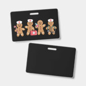 Weihnachts Gingerbread Krankenwagen Team Crew Gesc Ausweis (Vorder- & Rückseite)