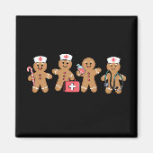 Weihnachts Gingerbread Krankenwagen Team Crew Gesc Magnet (Vorne)