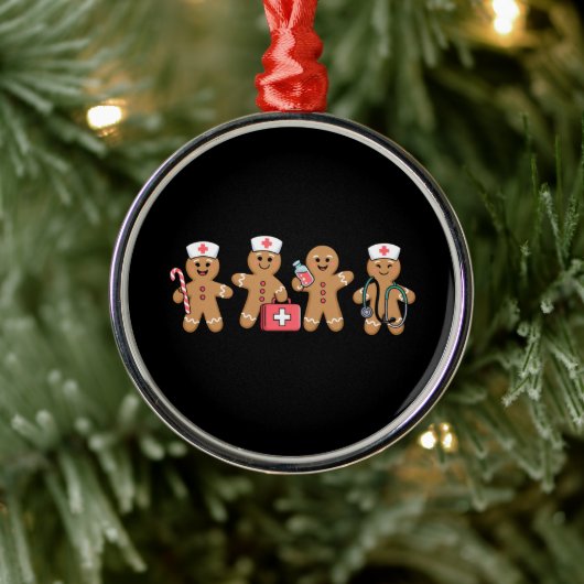 Weihnachts Gingerbread Krankenwagen Team Crew Gesc Ornament Aus Metall (Baum)
