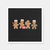 Weihnachts Gingerbread Krankenwagen Team Crew Gesc Serviette (Vorderseite)