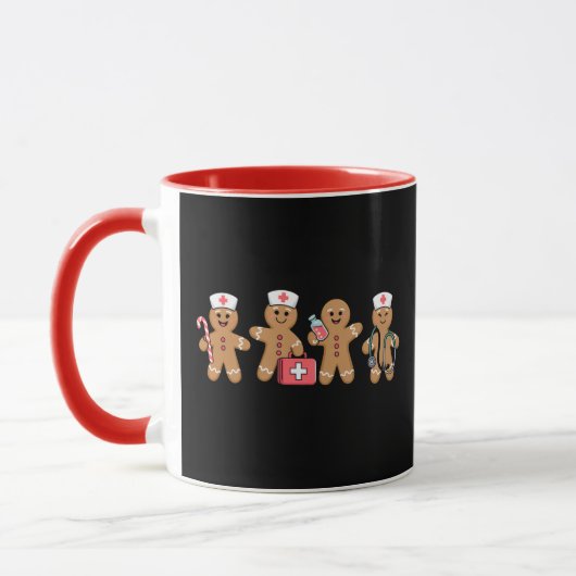 Weihnachts Gingerbread Krankenwagen Team Crew Gesc Tasse (Links)