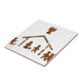 weihnachts-gingerbread-krippe fliese (Seite)