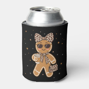 Weihnachts-Gingerbread-Leopard-Weihnachts-Keepsake Dosenkühler