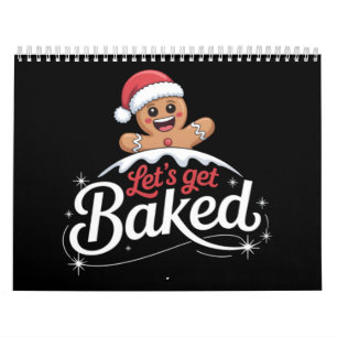 Weihnachts-Gingerbread-Man-Familie Lasst uns gebac Kalender