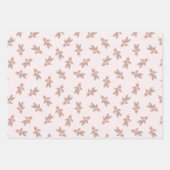 Weihnachts-Gingerbread Man rosa Geschenkpapier Set (Vorderseite 2)