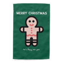 Weihnachts-Gingerbread-Mann-Gartenflagge