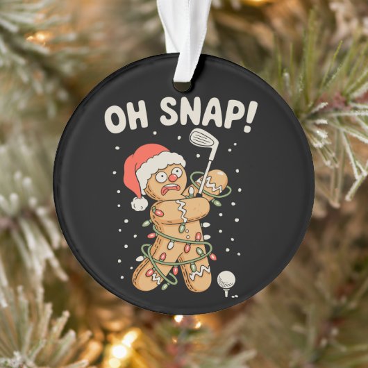 Weihnachts-Gingerbread Oh Snap Cookie Golf Golfer Ornament (Baum)