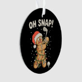 Weihnachts-Gingerbread Oh Snap Cookie Golf Golfer Ornament (Vorderseite)