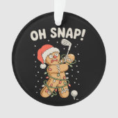 Weihnachts-Gingerbread Oh Snap Cookie Golf Golfer Ornament (Vorderseite)