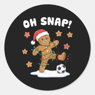 Weihnachts-Gingerbread Oh Snap Cookie Xmas Feierta Runder Aufkleber