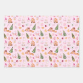 Weihnachts-Gingerbread Pink Geschenkpapier Set (Vorderseite 2)