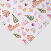 Weihnachts-Gingerbread Pink Seidenpapier (Detail)