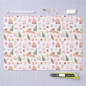 Weihnachts-Gingerbread Pink Seidenpapier (Handwerk)