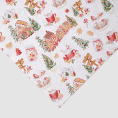 Weihnachts-Gingerbread Rot Seidenpapier (Detail)