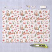 Weihnachts-Gingerbread Rot Seidenpapier (Handwerk)