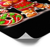 Weihnachts-Gingerbread Six Seven 67 Eis-Drip Poster (Ecke)