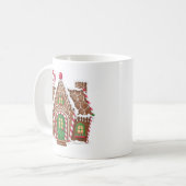 Weihnachts-Gingerbrot-Haus-Design-Tasse Kaffeetasse (Vorderseite Links)
