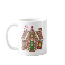 Weihnachts-Gingerbrot-Haus-Design-Tasse