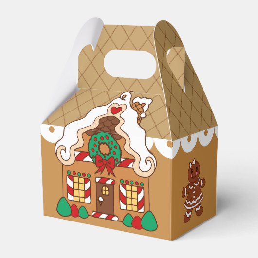 Weihnachts-Gingerbrot-Haus-Geschenkboxen Geschenkschachtel (Vorderseite)