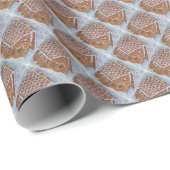 Weihnachts-Gingerbrot-Haus Geschenkpapier (Rolleneckpunkt)
