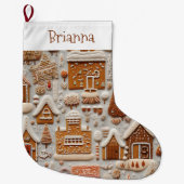 Weihnachts-Gingerbrot-Haus Großer Weihnachtsstrumpf (Vorderseite)