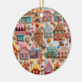 Weihnachts-Gingerbrot-Haus Keramik Ornament (Links)