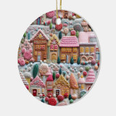 Weihnachts-Gingerbrot-Haus Keramik Ornament (Links)
