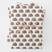 Weihnachts-Gingerbrot-Haus Peppermint Candy Cane Geschenkpapier Set (Beispiel)
