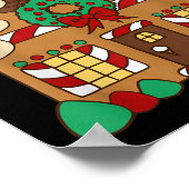 Weihnachts-Gingerbrot-Haus Poster (Ecke)
