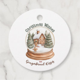 Weihnachts-Gingerbrot Holiday Snow Globe Geschenkanhänger