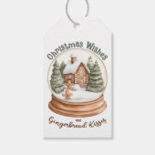 Weihnachts-Gingerbrot Holiday Snow Globe Geschenkanhänger (Vorderseite)