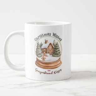 Weihnachts-Gingerbrot Holiday Snow Globe Jumbo-Tasse