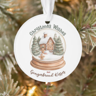 Weihnachts-Gingerbrot Holiday Snow Globe Ornament
