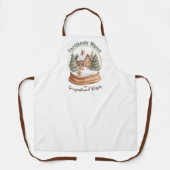 Weihnachts-Gingerbrot Holiday Snow Globe Schürze (Vorderseite)