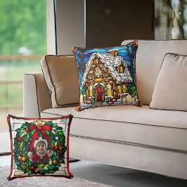 Weihnachts-Gingerbrot Imitate aus festem Glas Kissen