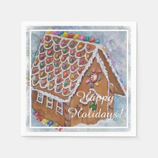 Weihnachts-Gingerbrot-Party Serviette (Vorderseite)