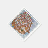 Weihnachts-Gingerbrot-Party Serviette (Ecke)