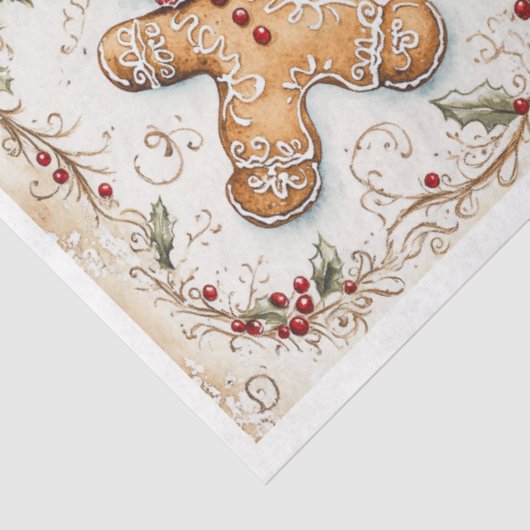 Weihnachts-Gingerbrot-Runden Seidenpapier (Ausschnitt)