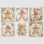 Weihnachts-Gingerbrot-Runden Seidenpapier (Vorderseite)