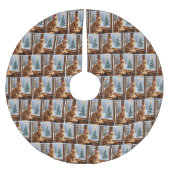 Weihnachts-Gingermaus Polyester Weihnachtsbaumdecke (Vorderseite)