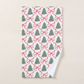 Weihnachts-Gingham-Band im Prep-Stil Badhandtuch Set (Handtuch)