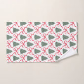 Weihnachts-Gingham-Band im Prep-Stil Badhandtuch Set (Handtuch)