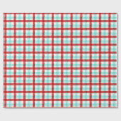 Weihnachts-Gingham-Geschenkpapier Geschenkpapier (Flach)