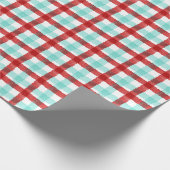 Weihnachts-Gingham-Geschenkpapier Geschenkpapier (Ecke)